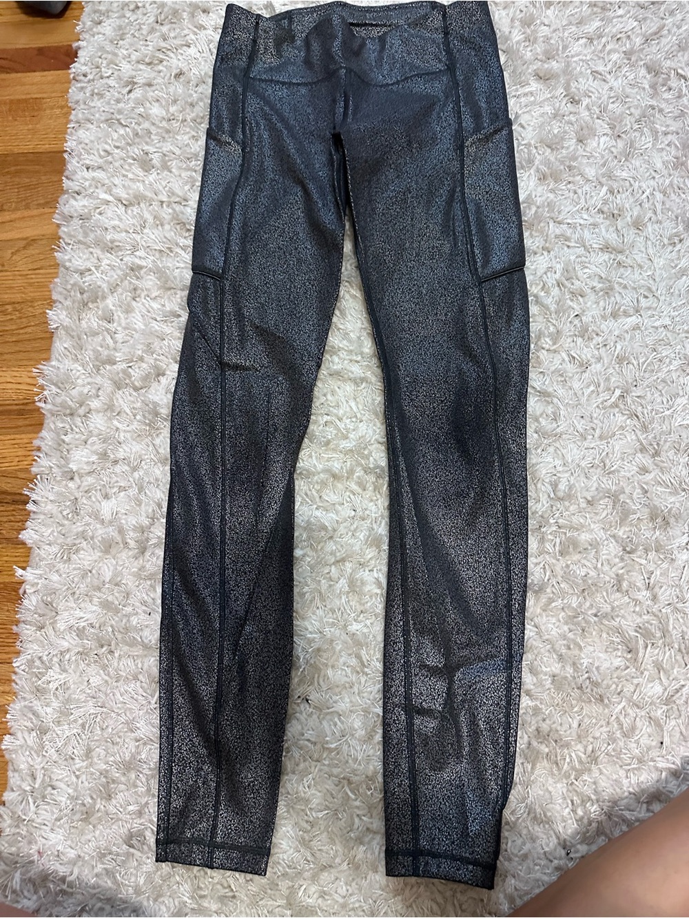 lululemon athletica Black Metallic Speckle Leggings